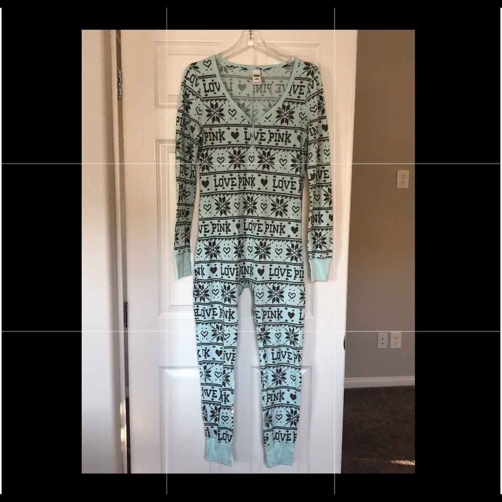 Pink Victoria Secret mint green onesie